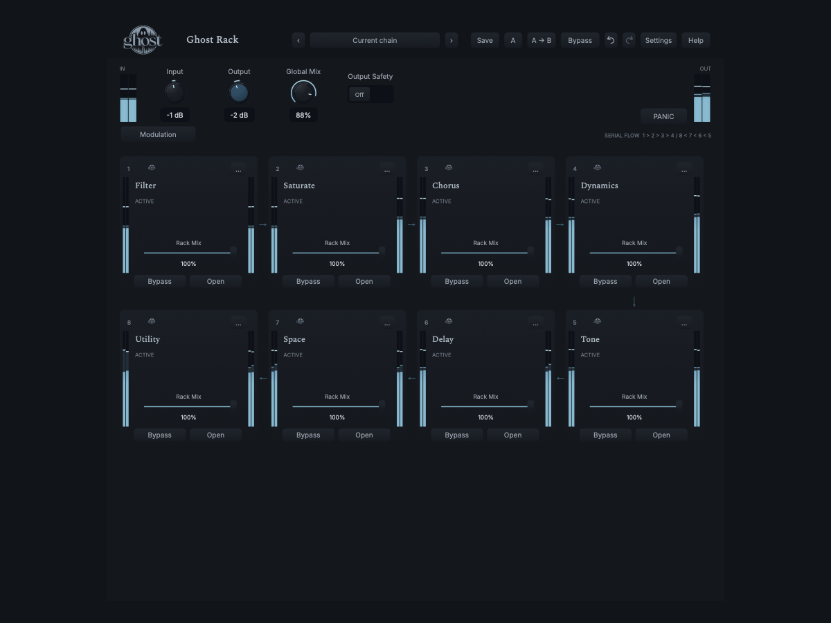 Ghost Rack modular effects interface
